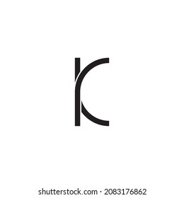 
letras r, L y K símbolo semicírculo simple vector
