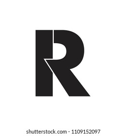 letters i r linked deign logo vector