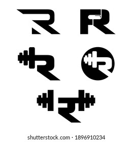 letters R logo design vector