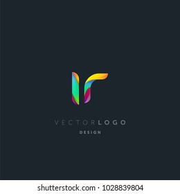 Letters I R, I & R logo, multi colour letters icon vector template.