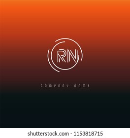 Letters R N Joint logo icon vector template.