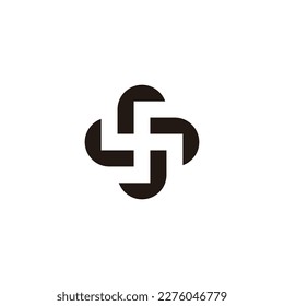 Letters r, rounded geometric symbol simple logo vector