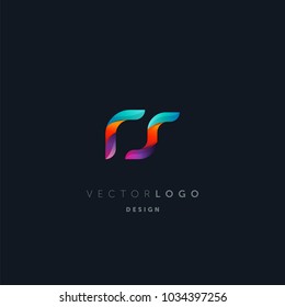 Letters R S, R & S logo, multi colour letters icon vector template.