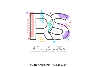 Cartas R y S. Fusión de dos letras. Símbolo inicial de logotipo o abreviatura. Ilustración vectorial para diseño creativo e ideas creativas. Estilo plano.