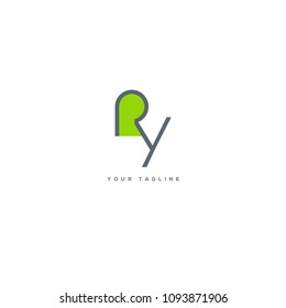 Letters R & Y logo icon vector template.