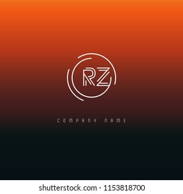 Letters R Z Joint logo icon vector template.