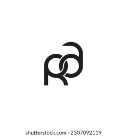 Logo-Design der Buchstaben RA Monogram