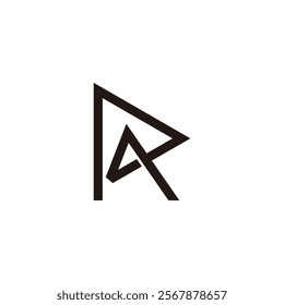 letters ra motion triangles simple logo vector 