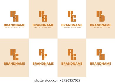 Letras RA RB RC RD RE RF RG RH Logo Monograma Set, para AR BR CR DR ER FE GR HR iniciales