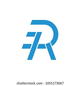 letters ra run fast logo vector