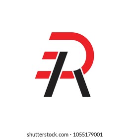 letters ra run fast logo vector