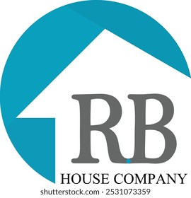 Letters RB House logo vectors. Creative RB house Building logo design. BR logo design. Simple BR home vectors royalty free download. Home icon design.