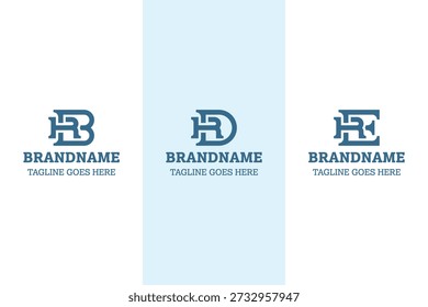 Letras RB RD RE Logo Set, para las iniciales BR DR ER