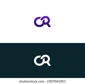 Letters RC, CR, OR, RO joint logo icon vector element.
