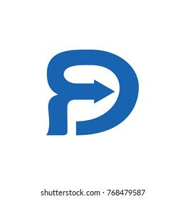 letters rd linked abstract logo vector