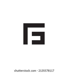 letters r,F and G simple symbol box vector logo