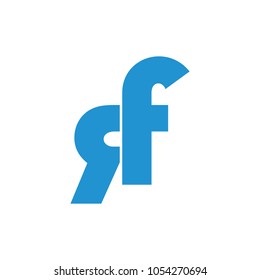 letters rf linked logo vector