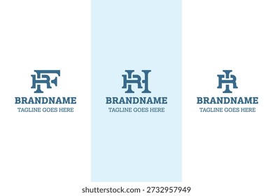Letras RF RH RI Logo Monogram Set, para las iniciales FR HR IR