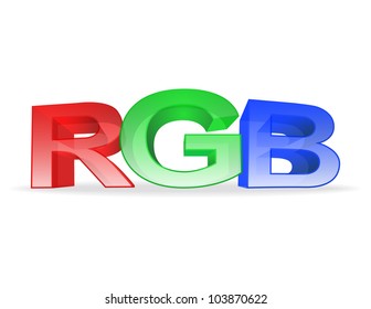 the letters rgb on white background - vector illustration