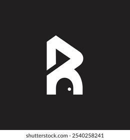 letters rh home simple doodle logo vector