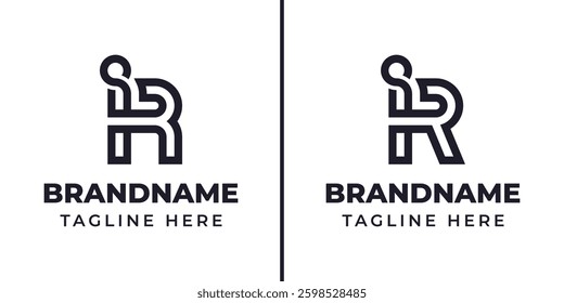 Letters RI or IR Monogram Logo, suitable for any brand with IR or RI initials