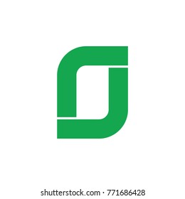 letters rj square shape logo vector