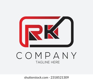 letters RK Logo Design Concept Vector Template
