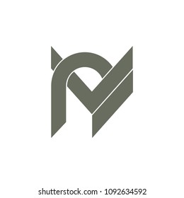 letters rm geometric design logo vector