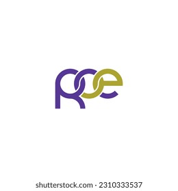 Diseño del logotipo de las letras ROE Monograma