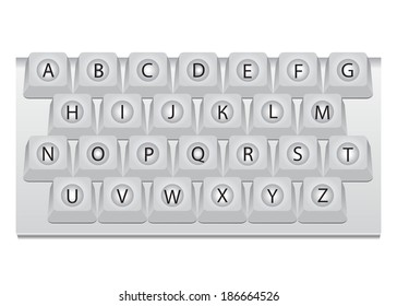 Letters. Roman the alphabet on the keyboard.