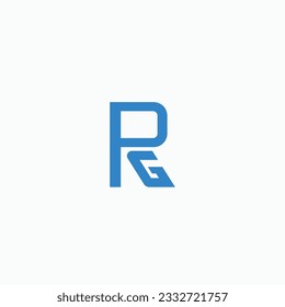 Letters of RPG, PG or RG abstract minimal logo design vector icon illustration. Isolated object on background