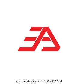 letters A run style logo vectot