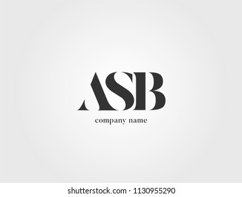 Letters A S B logo icon vector template.