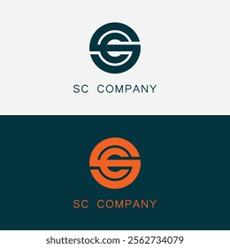 Letters S and C or SC line logo design. Linear minimal stylish emblem. Luxury elegant vector element. Premium business logotype. Graphic alphabet symbol for corporate business identity
