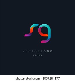 Letters S G, S & G logo, multi colour letters icon vector template.
