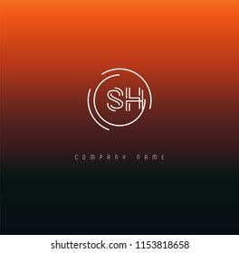 Letters S H Joint logo icon vector template.