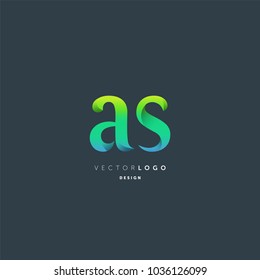Letters A S joint logo icon vector element.