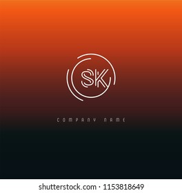 Letters S K Joint logo icon vector template.