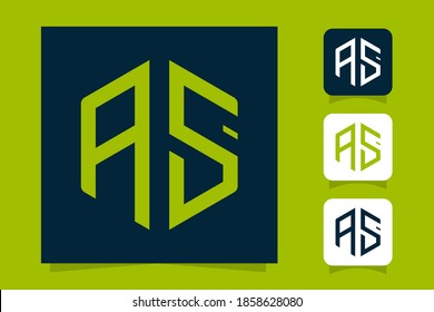 Cartas a y s o como diseño de logotipo de línea. Emblema lineal minimalista elegante. Símbolo gráfico del alfabeto para la identidad empresarial. UI como vector de diseño de icono de marca de letra. 