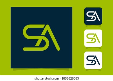 Buchstaben a und s oder als Logo-Design der Linie. Lineares minimales stylisches Emblem. Grafisches Alphabet-Symbol für die Unternehmensidentität. Benutzeroberfläche als Zeichenzeichen-Symbol-Design-Vektorgrafik. 