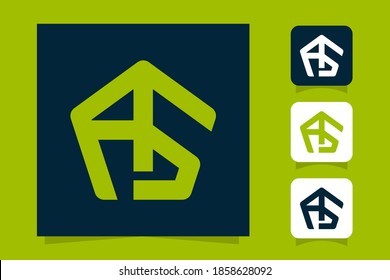 Cartas a y s o como diseño de logotipo de línea. Emblema lineal minimalista elegante. Símbolo gráfico del alfabeto para la identidad empresarial. UI como vector de diseño de icono de marca de letra. 