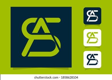 Buchstaben a und s oder als Logo-Design der Linie. Lineares minimales stylisches Emblem. Grafisches Alphabet-Symbol für die Unternehmensidentität. Benutzeroberfläche als Zeichenzeichen-Symbol-Design-Vektorgrafik. 
