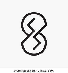 Diseño de logotipo de la línea Letters S. Logotipo lineal con estilo. Elegante elemento de lujo. logotipo empresarial de Premium. Símbolo alfabético gráfico para la identidad empresarial corporativa