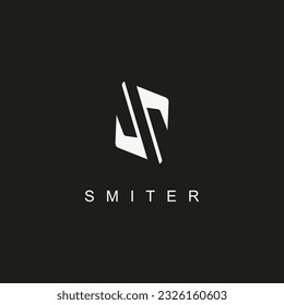 Letters S logo design. Linear minimal stylish emblem. Luxury elegant vector element. Premium business logotype. Graphic alphabet symbol for corporate business identity technology mobile app
