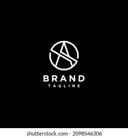 Logo-Design der Buchstaben A und S in einem minimalistischen Kreis