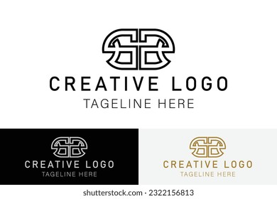 Letters S S logo. Initial letter S. monogram style logo design. Creative logo professional. simple design editable