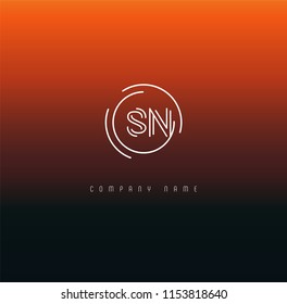 Letters S N Joint logo icon vector template.