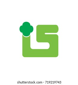 letters i s with plus symbol logo vector