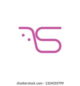 letters s simple lines art logo vector