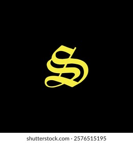 letters s and sss text logo design vector